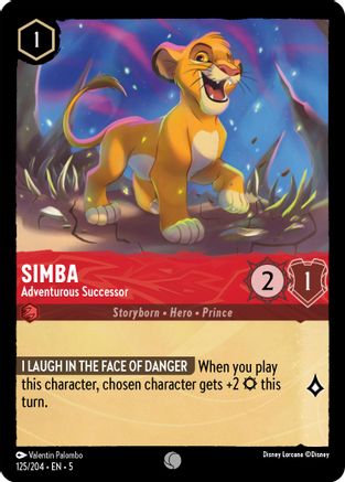 Simba - Adventurous Successor (125/204) Cold Foil - Shimmering Skies