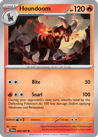 Houndoom 8/064 - [SV Shrouded Fable] Holofoil inversé 