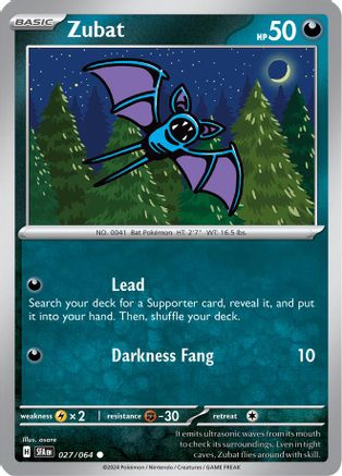 Zubat 27/064 - [SV Shrouded Fable] Reverse Holofoil