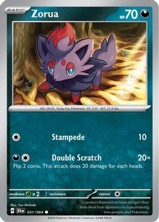 Zorua 31/064 - [SV Shrouded Fable] Reverse Holofoil