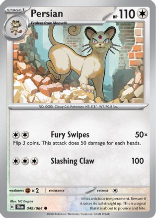 Persian - 049/064 49 - [SV Shrouded Fable] Reverse Holofoil