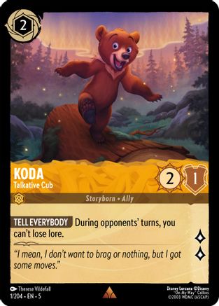 Koda - Talkative Cub (1/204) Cold Foil - Shimmering Skies