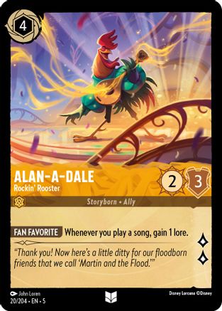 Alan-A-Dale - Rockin' Rooster (20/204) Cold Foil - Shimmering Skies