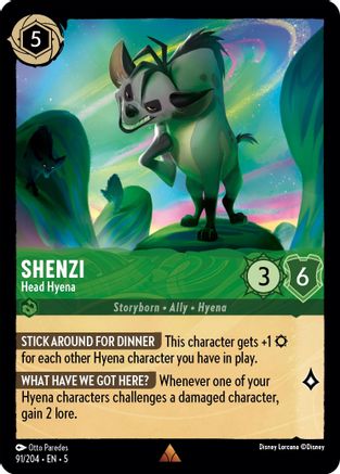 Shenzi - Head Hyena (91/204) Cold Foil - Shimmering Skies