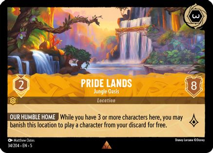 Pride Lands - Jungle Oasis (34/204) Cold Foil - Shimmering Skies
