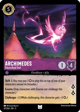 Archimedes - Electrified Owl (47/204) Cold Foil - Shimmering Skies