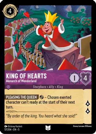King of Hearts - Monarch of Wonderland (57/204) Cold Foil - Shimmering Skies