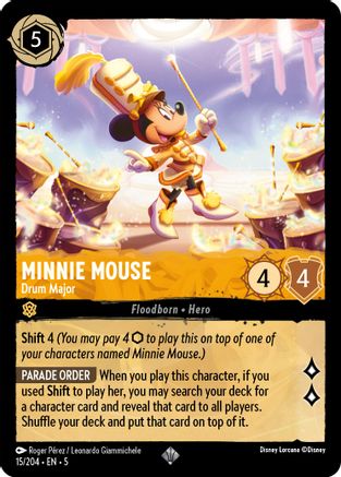 Minnie Mouse - Drum Major (15/204) Cold Foil - Shimmering Skies