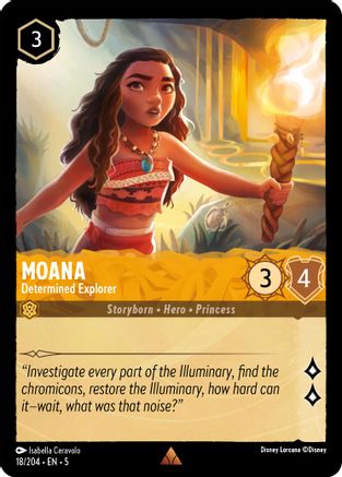Moana - Determined Explorer (18/204) Cold Foil - Shimmering Skies