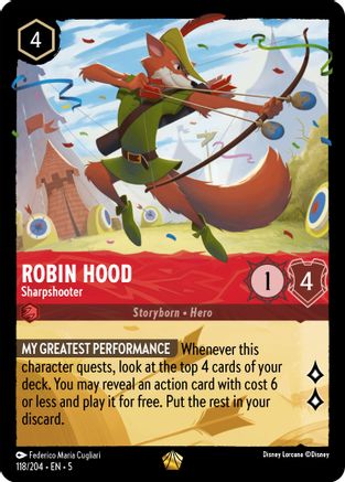 Robin Hood - Sharpshooter (118/204) Cold Foil - Shimmering Skies