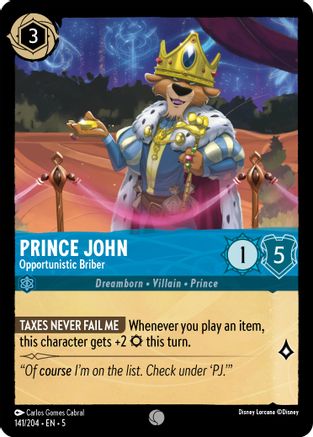 Prince John - Opportunistic Briber (141/204)  - Shimmering Skies