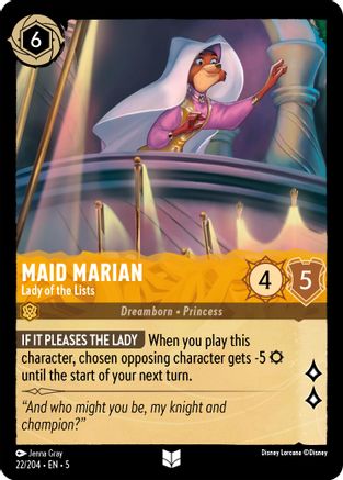 Maid Marian - Lady of the Lists (22/204) Cold Foil - Shimmering Skies