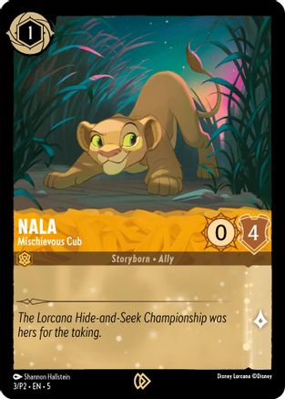 Nala - Mischievous Cub (3) Cold Foil - Disney Lorcana Promo Cards