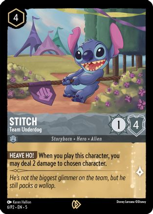 Stitch - Team Underdog (6) Cold Foil - Disney Lorcana Promo Cards