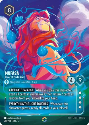 Mufasa - Ruler of Pride Rock (Enchanted) (217/204) Holofoil - Shimmering Skies