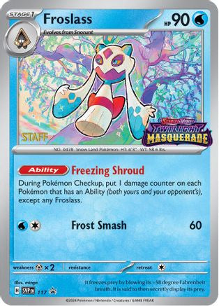 Froslass - 117 (Prerelease) [Staff] 117 - [SV Scarlet & Violet Promo Cards] Holofoil
