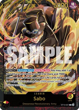 Sabo (Premium Card Collection -Leader Collection-) (ST13-001) - One Piece Promotion Cards