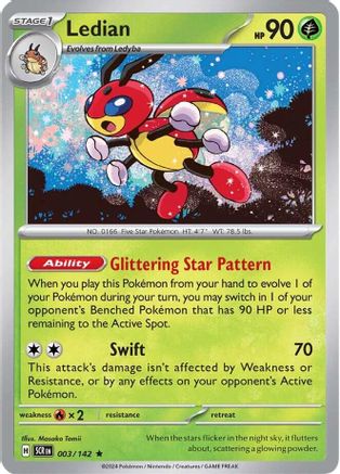 Ledian 3/142 - [SV07 Stellar Crown] Reverse Holofoil