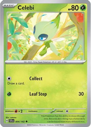 Celebi 4/142 - [SV07 Stellar Crown] Reverse Holofoil