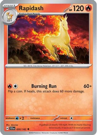 Rapidash 20/142 - [SV07 Stellar Crown] Reverse Holofoil