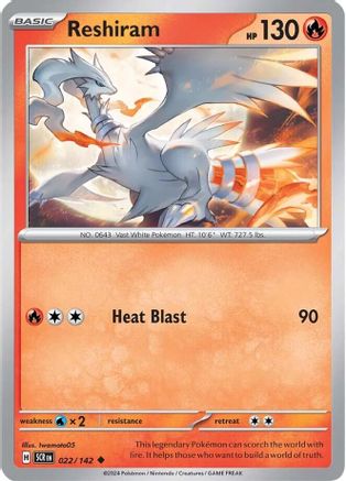 Reshiram 22/142 - [SV07 Stellar Crown] Reverse Holofoil