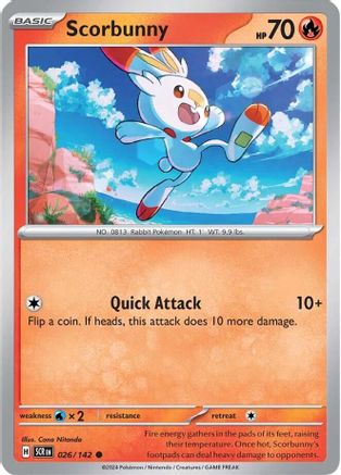 Scorbunny 26/142 - [SV07 Stellar Crown] Reverse Holofoil