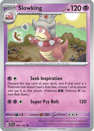 Slowking 58/142 - [SV07 Stellar Crown] Reverse Holofoil