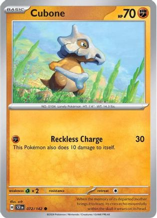 Cubone 72/142 - [SV07 Stellar Crown] Reverse Holofoil