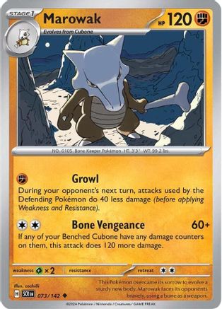 Marowak 73/142 - [SV07 Stellar Crown] Reverse Holofoil