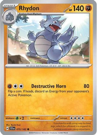 Rhydon 75/142 - [SV07 Stellar Crown] Reverse Holofoil