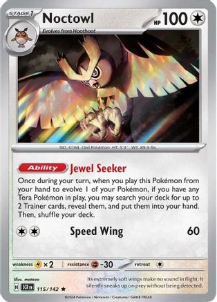 Noctowl 115/142 - [SV07 Stellar Crown] Reverse Holofoil