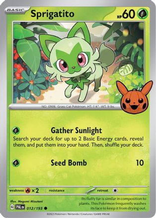 Sprigatito - 012/193 12 - [Trick or Trade BOOster Bundle 2024]