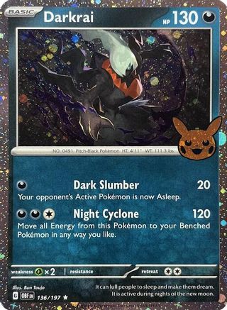 Darkrai (Cosmos Holo) 136 - [Trick or Trade BOOster Bundle 2024] Holofoil