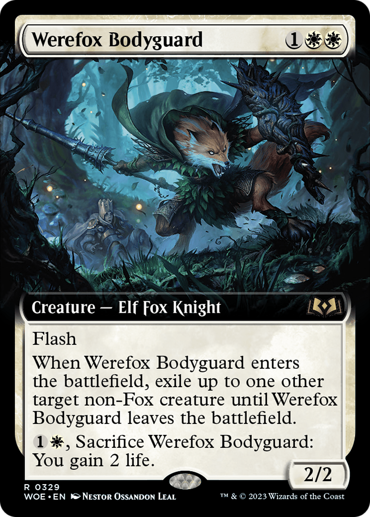 Werefox Bodyguard (Extended Art) (WOE-329) - [Wilds of Eldraine]: (Extended Art)