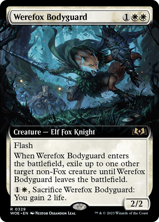Werefox Bodyguard (Extended Art) (WOE-329) - [Wilds of Eldraine]: (Extended Art) Foil