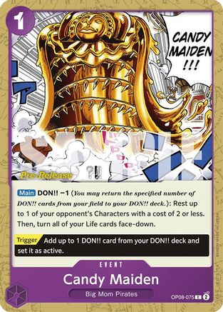 Candy Maiden (OP08-075) - Two Legends Pre-Release Cards