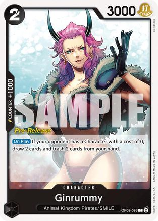 Ginrummy (OP08-086) - Two Legends Pre-Release Cards