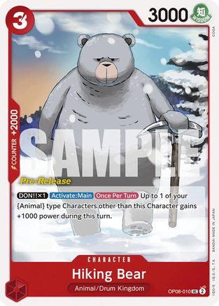 Hiking Bear (OP08-010) - Two Legends Pre-Release Cards