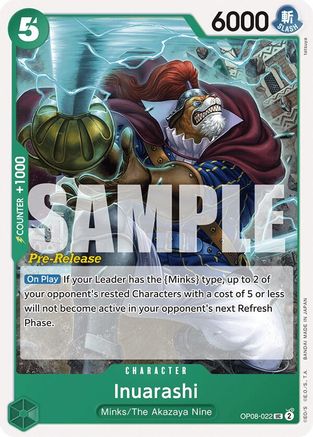 Inuarashi (OP08-022) - Two Legends Pre-Release Cards