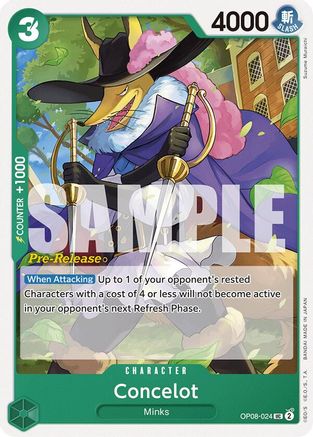 Concelot (OP08-024) - Two Legends Pre-Release Cards