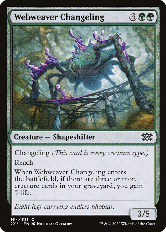 Webweaver Changeling (2X2-164) - [Double Masters 2022]