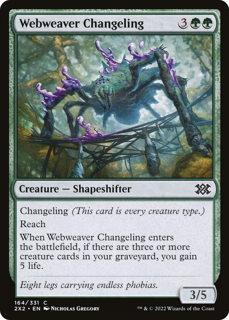 Webweaver Changeling (2X2-164) - [Double Masters 2022] Foil