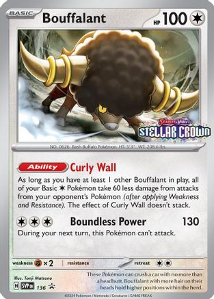 Bouffalant - 136 136 - [SV Scarlet & Violet Promo Cards] Holofoil