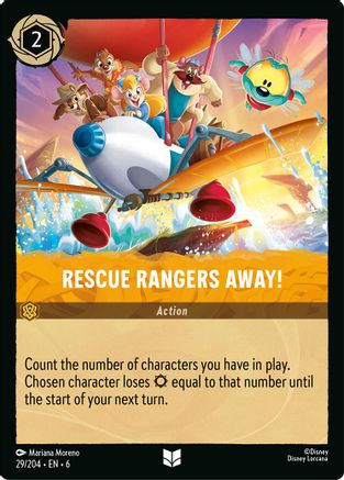 Rescue Rangers Away! (29/204) Cold Foil - Azurite Sea