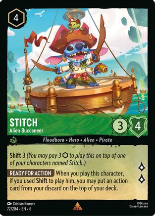 Stitch - Alien Buccaneer (72/204)  - Azurite Sea