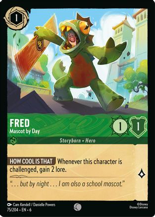 Fred - Mascot by Day (75/204) Cold Foil - Azurite Sea