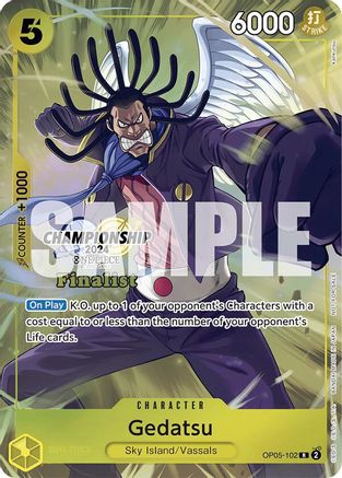 Gedatsu (Championship 2024 Finalist Card Set) (OP05-102) - One Piece Promotion Cards