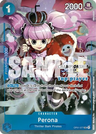 Perona (Championship 2024 Top Player Pack) (OP01-077) - One Piece Promotion Cards