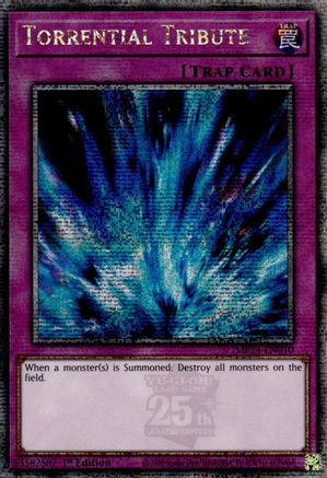 Torrential Tribute (Quarter Century Secret Rare) (MP24-EN010) - 25th Anniversary Tin: Dueling Mirrors 1st Edition