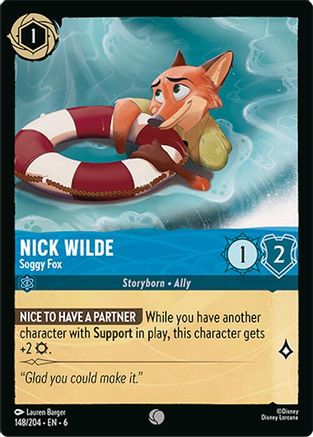 Nick Wilde - Soggy Fox (148/204)  - Azurite Sea